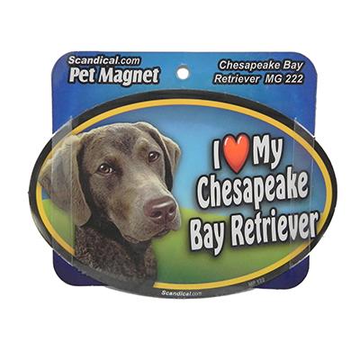 Dog Breed Image Magnet Oval Chesapeake Bay Retriever Click for larger image