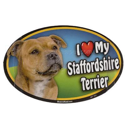 Dog Breed Image Magnet Oval Staffordshire Terrier