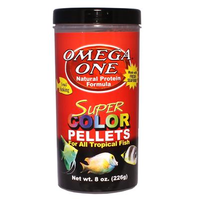 Omega One Super Color Small Sinking Pellets Fish Food 8-oz Click for larger image