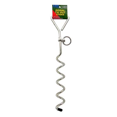 Spiral Dog Tie-Out Stake for dogs up to 50-Lbs. Spiral Dog Tie-Out Stake for dogs up to 50-Lbs.