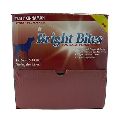 Bright Bites Cinnamon Medium Case Dog Dental Treat Bright Bites Cinnamon Medium Case Dog Dental Treat