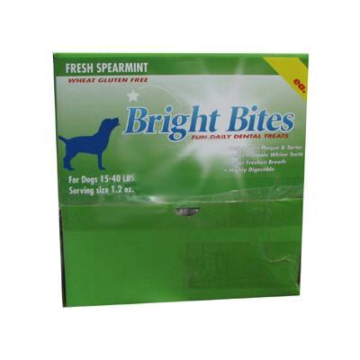 Bright Bites Spearmint Medium Case Dog Dental Treat Bright Bites Spearmint Medium Case Dog Dental Treat