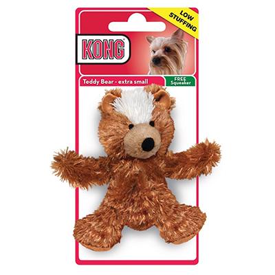 KONG Low Stuffing Teddie Bear XSmall Dog Toy Click for larger image