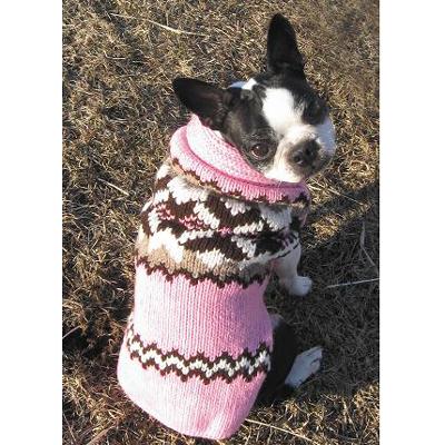 Handmade Dog Sweater Wool Aspen Pink XXSmall Handmade Dog Sweater Wool Aspen Pink XXSmall