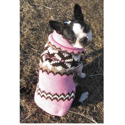 Handmade Dog Sweater Wool Aspen Pink XSmall Handmade Dog Sweater Wool Aspen Pink XSmall