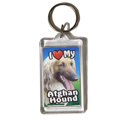 Plastic Keyring Afghan Hound