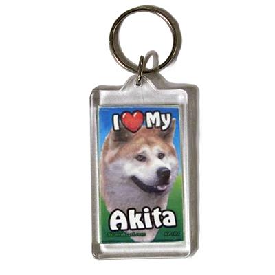 Plastic Keyring Akita