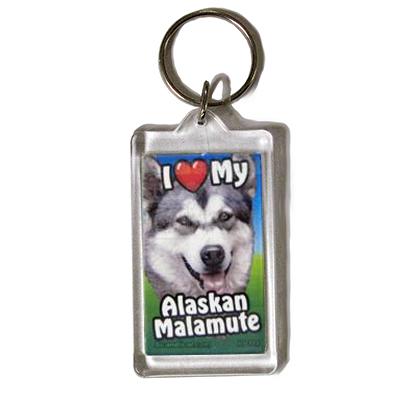 Plastic Keyring Alaskan Malamute