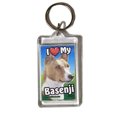 Plastic Keyring Basenji