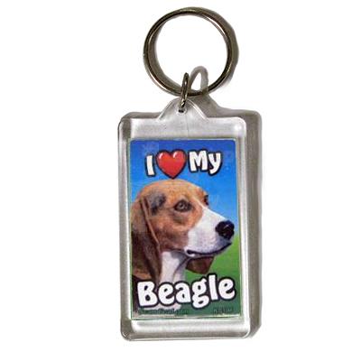 Plastic Keyring Beagle