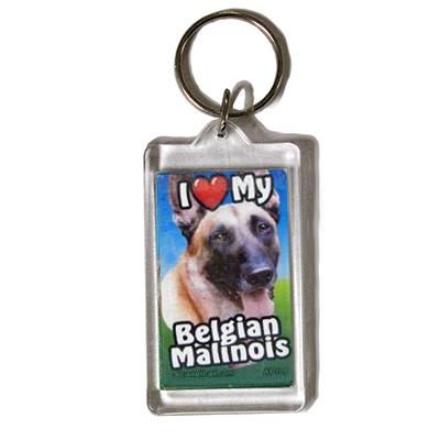 Plastic Keyring Belgian Malinois