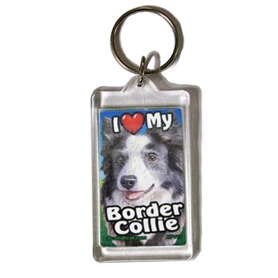 Plastic Keyring Border Collie Click for larger image