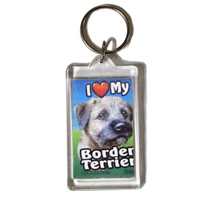 Plastic Keyring Border Terrier
