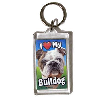 Plastic Keyring Bulldog