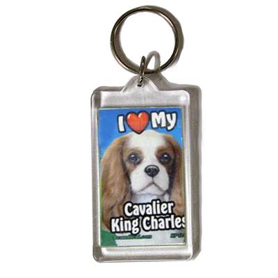 Plastic Keyring Cavalier King Charles