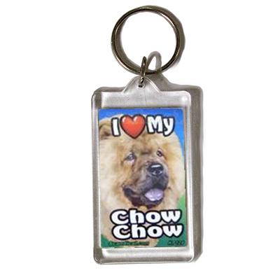 Plastic Keyring Chow Chow