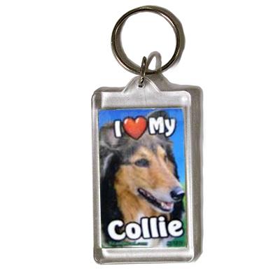 Plastic Keyring Collie