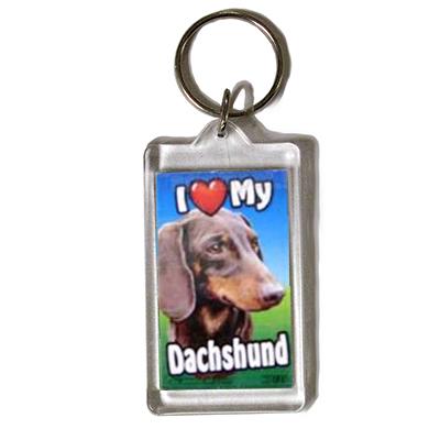 Plastic Keyring Dachshund