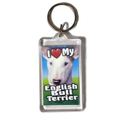 Plastic Keyring English Bull Terrier