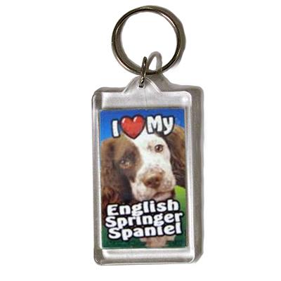 Plastic Keyring English Springer