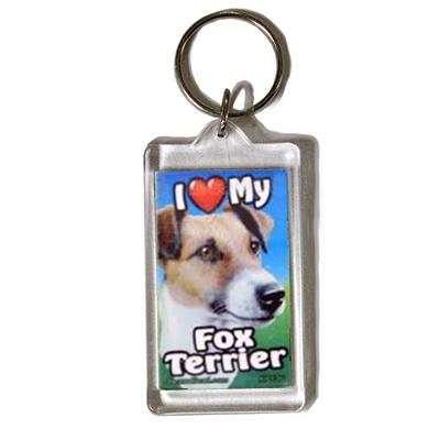Plastic Keyring Fox Terrier