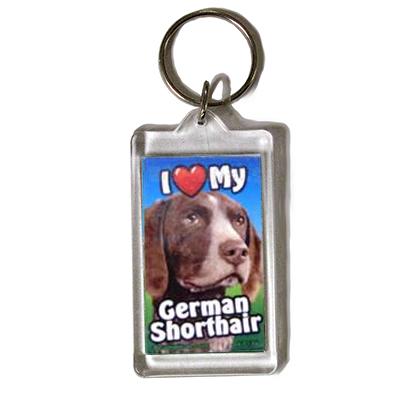 Plastic Keyring German Shorthair