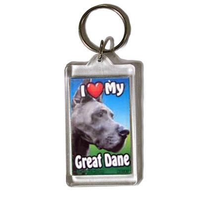 Plastic Keyring Great Dane