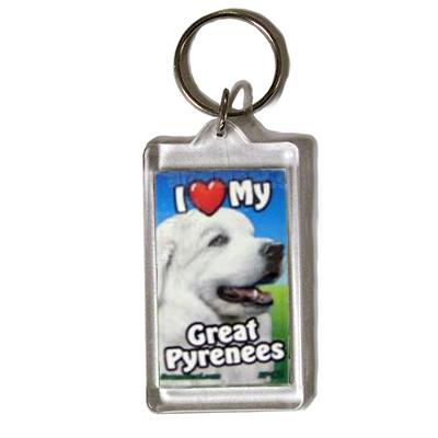 Plastic Keyring Great Pyrenees Click for larger image