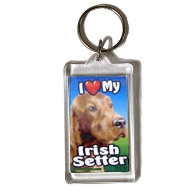 Plastic Keyring Irish Setter