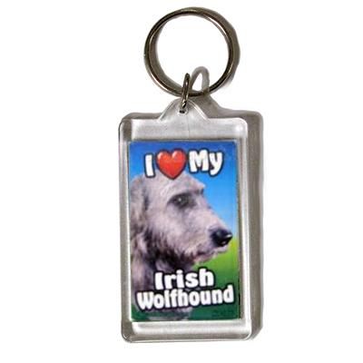 Plastic Keyring Irish Wolfhound