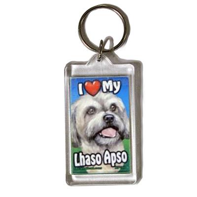 Plastic Keyring Lhasa Apso