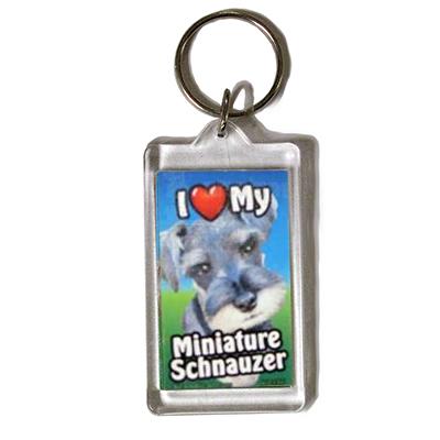 Plastic Keyring Minature Schnauzer