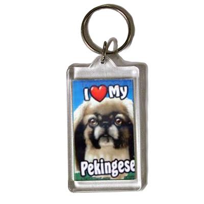 Plastic Keyring Pekingese