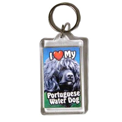 Plastic Keyring Portuguese Water Dog