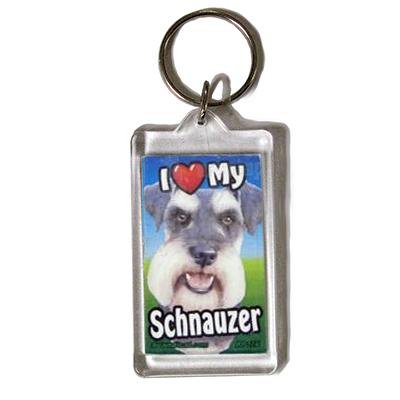 Plastic Keyring Schnauzer