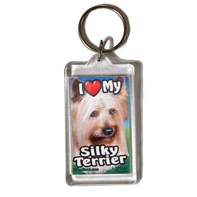 Plastic Keyring Silky Terrier