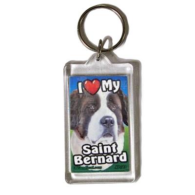 Plastic Keyring Saint Bernard