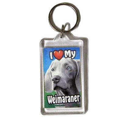 Plastic Keyring Weimaraner