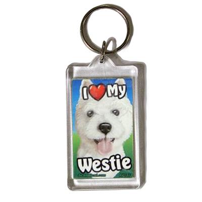 Plastic Keyring West Highland Terrier