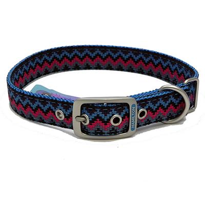 Hamilton Nylon Dog Collar Ocean Weave 1 x 20-inch Click for larger image Hamilton Nylon Dog Collar Ocean Weave 1 x 20-inch Click for larger image
