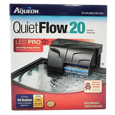 Aqueon Quiet Flow LED PRO 20 Aquarium Power Filter Click for larger image Aqueon Quiet Flow LED PRO 20 Aquarium Power Filter Click for larger image