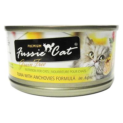 Fussie Cat Tuna Anchovy Premium Canned Cat Food 2.8 oz each Fussie Cat Tuna Anchovy Premium Canned Cat Food 2.8 oz each