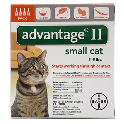 Bayer Advantage II Cat 5-9 pound 4-pack  Flea Control Click for larger image