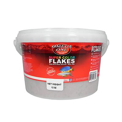 Omega One Super Color Flakes Fish Food 12 ounce Click for larger image