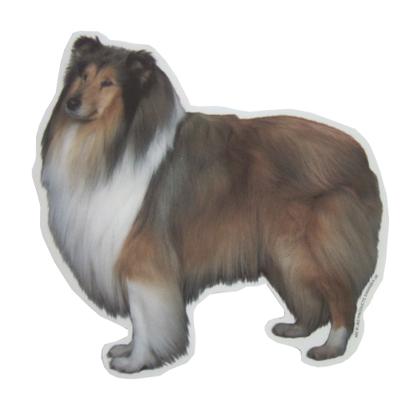 Double Sided Dog Decal Collie Standing Double Sided Dog Decal Collie Standing