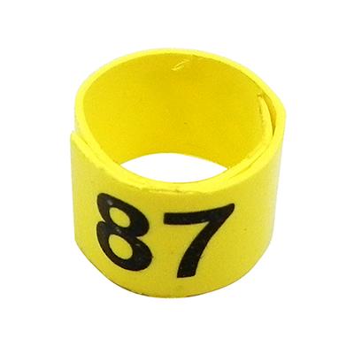Poultry Numbered Leg Bandette Yellow size 7 (single band) Click for larger image Poultry Numbered Leg Bandette Yellow size 7 (single band) Click for larger image