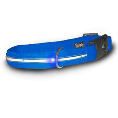 Visiglo Blue LED Illuminated Large Dog Collar 16 to 26 inch Visiglo Blue LED Illuminated Large Dog Collar 16 to 26 inch