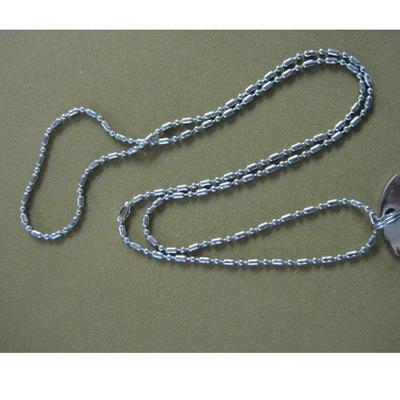 Beaded Chain Brass with Chrome Finish For Dog Tags 30-Inch Beaded Chain Brass with Chrome Finish For Dog Tags 30-Inch