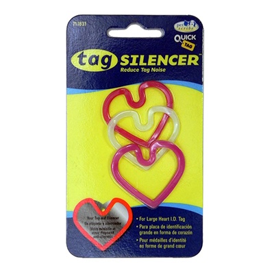 Tag Silencer Large Heart Dog Tag Accessory 3 Pack Tag Silencer Large Heart Dog Tag Accessory 3 Pack