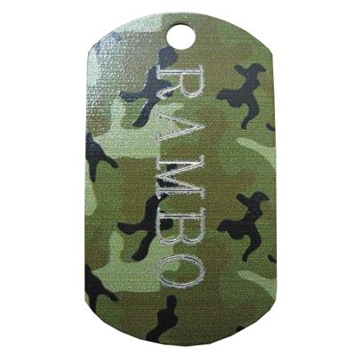 Engraved ID Tag Large Military Camo